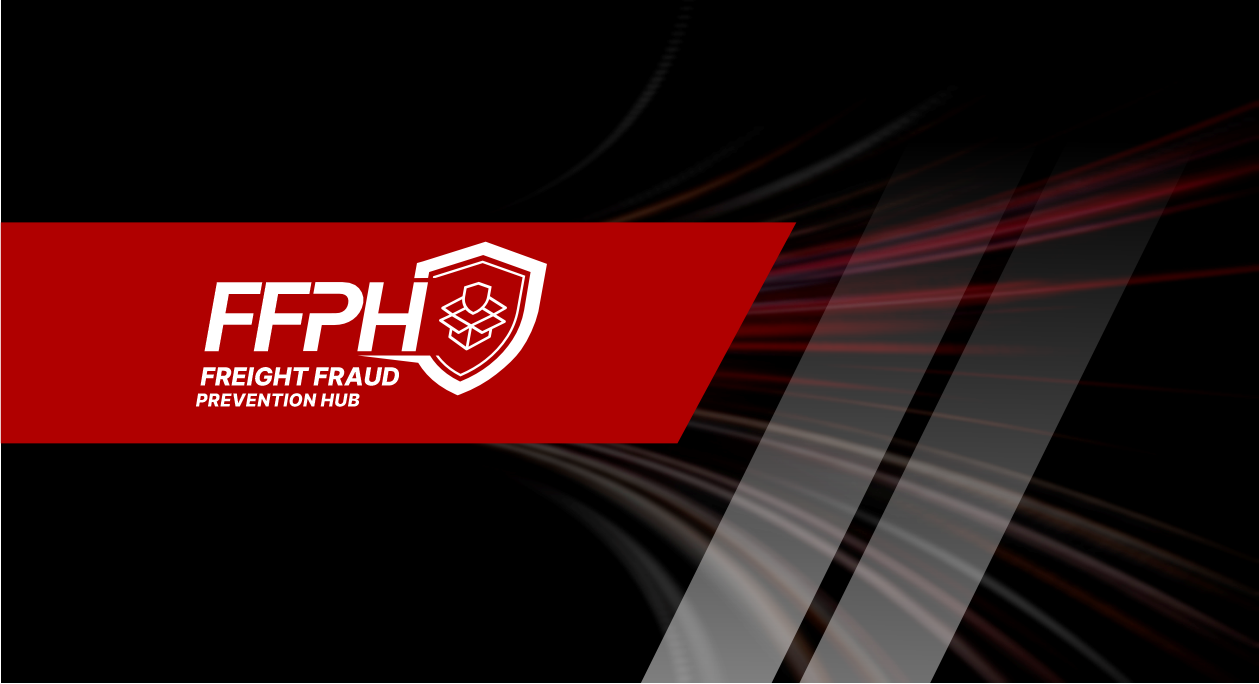 Freight Fraud Hub logo on a red and black background