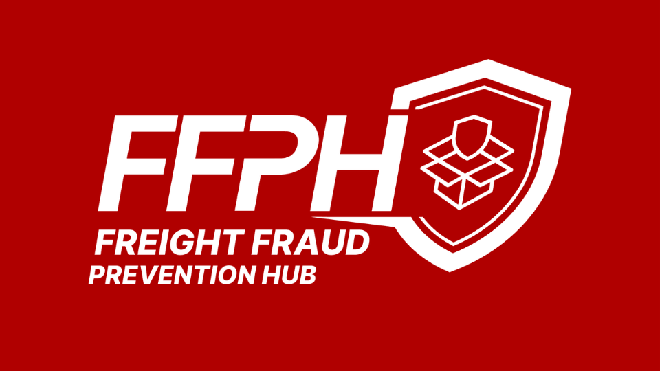 Freight Fraud Hub logo on a red background