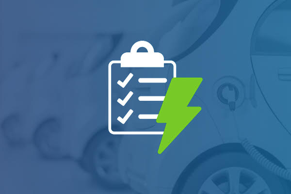 Checklist icon with green lightning bolt overlapping it