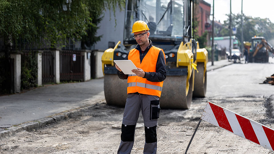 person working on a construction site