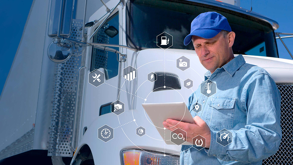 man reading data on ipad