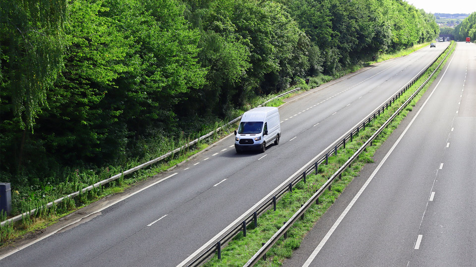 Truck on the road