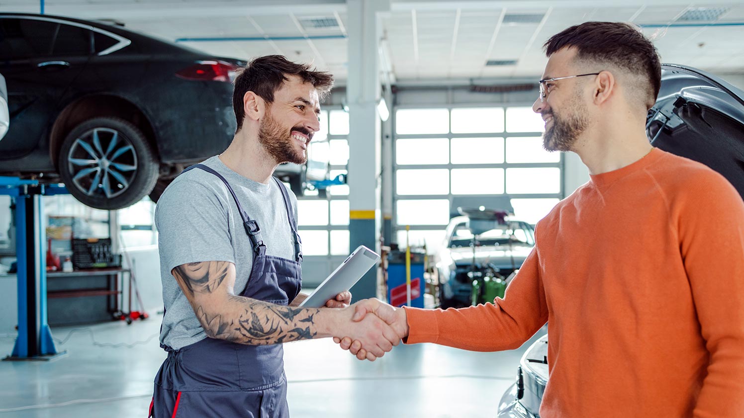 two people shaking hands