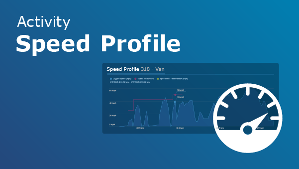 Fuel gauge icon over the speed profile graph