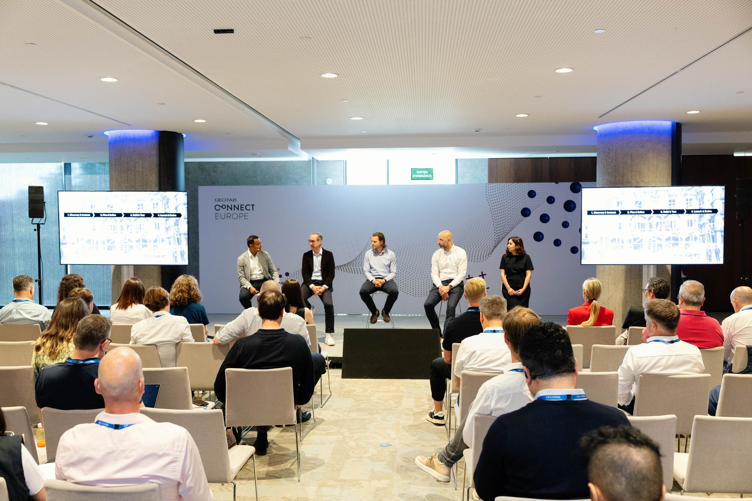 Panel discussion with 5 speakers on stage during Connect Europe 2026