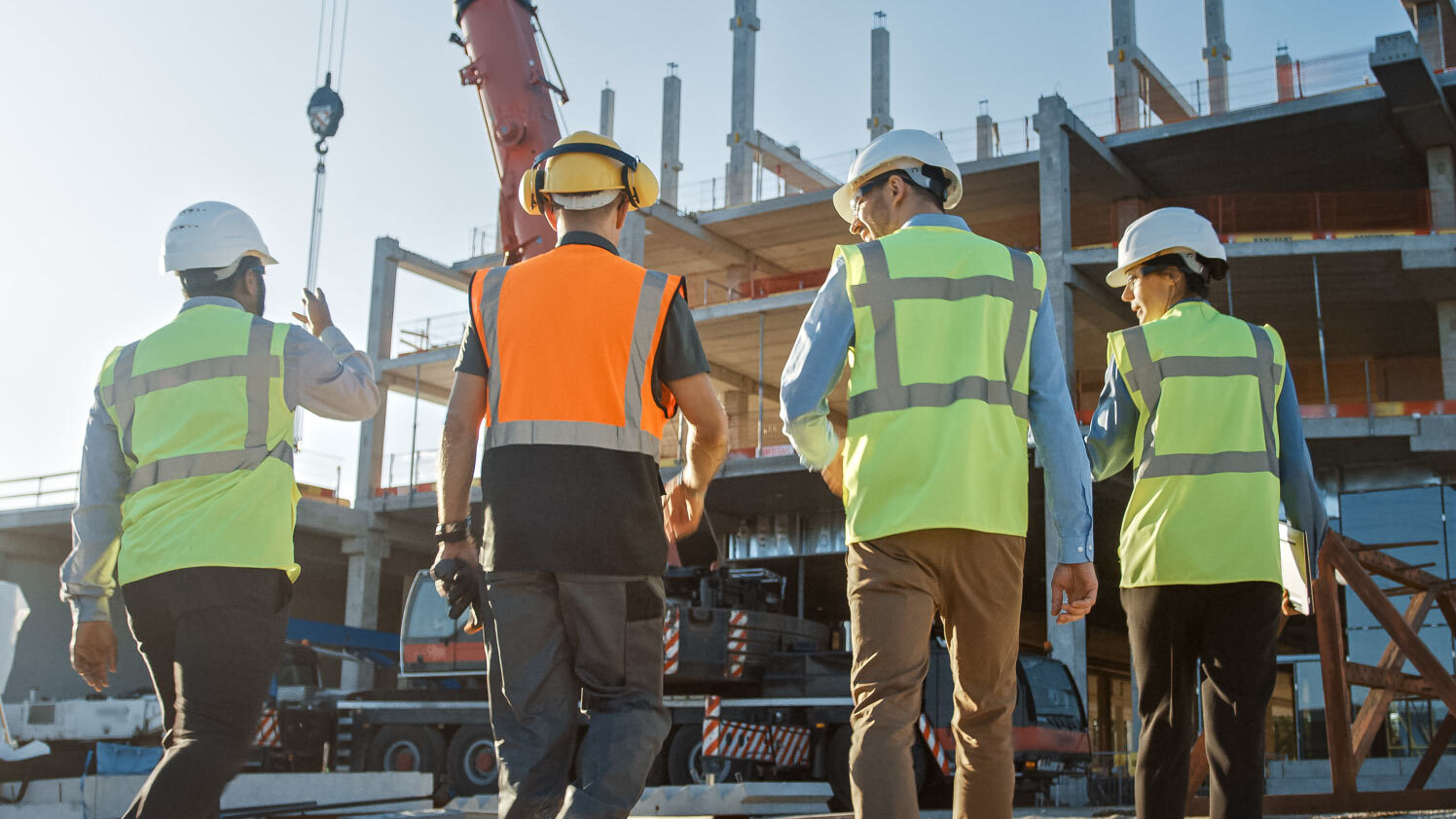group of construction workers