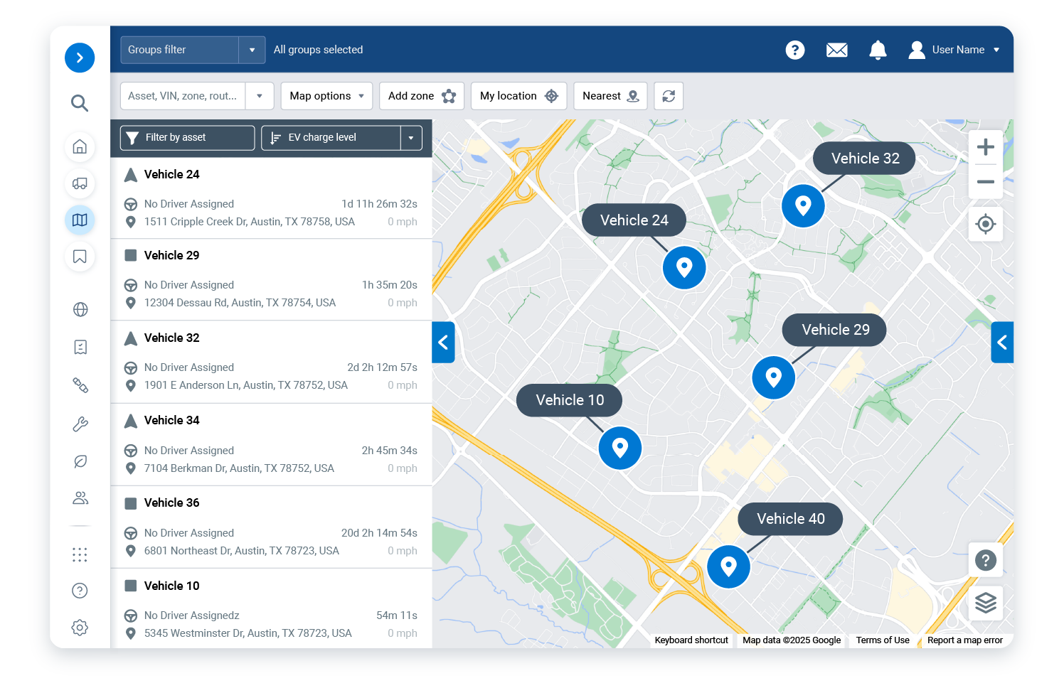 vehicle tracking in MyGeotab