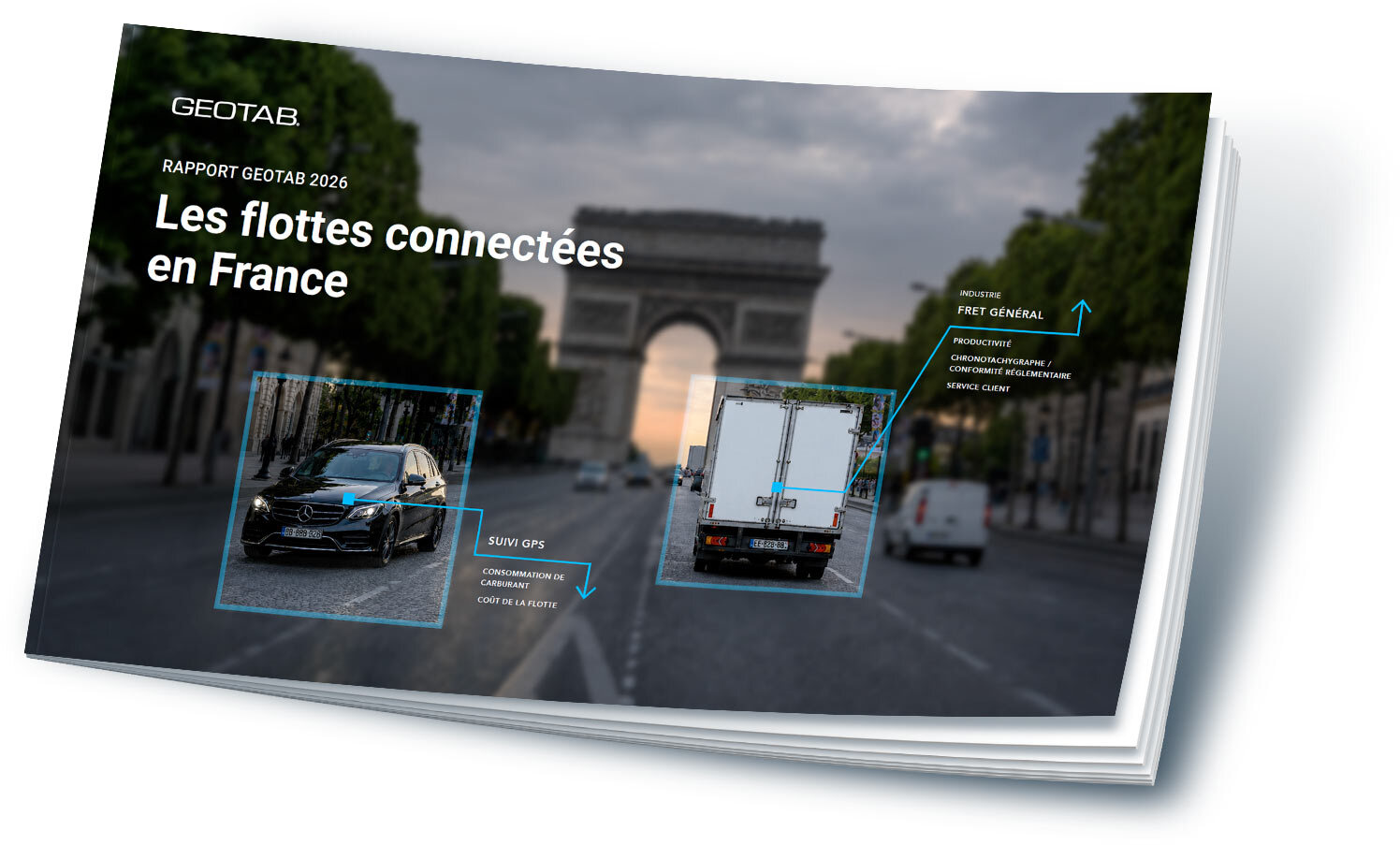 Couverture du Rapport Geotab 2026 : Les flottes connectées en France.