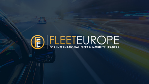 fleet europe car on motorway with FleetEurope logo 