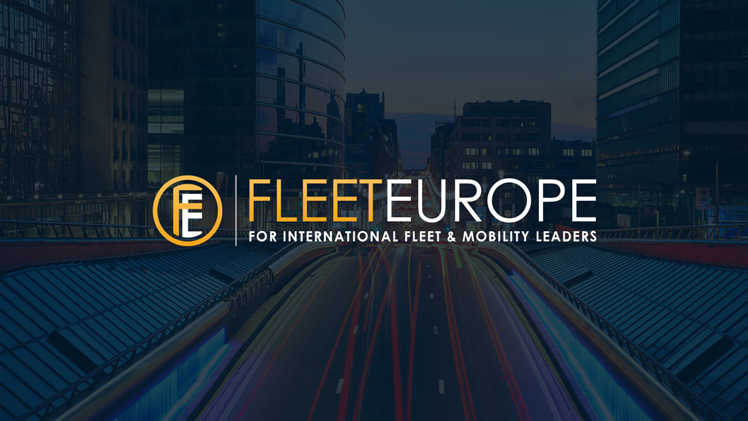 fleet europe car on motorway with FleetEurope logo 