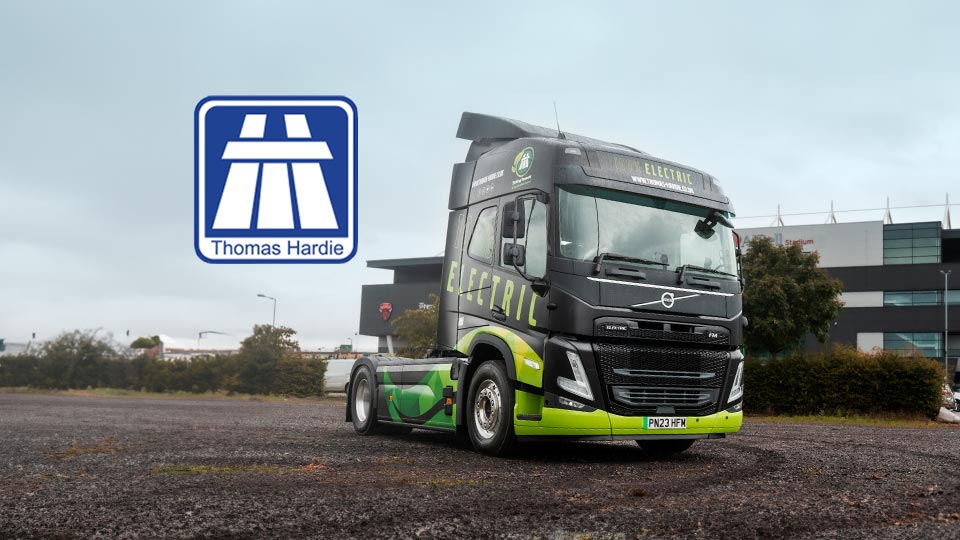 Thomas Hardie truck with logo