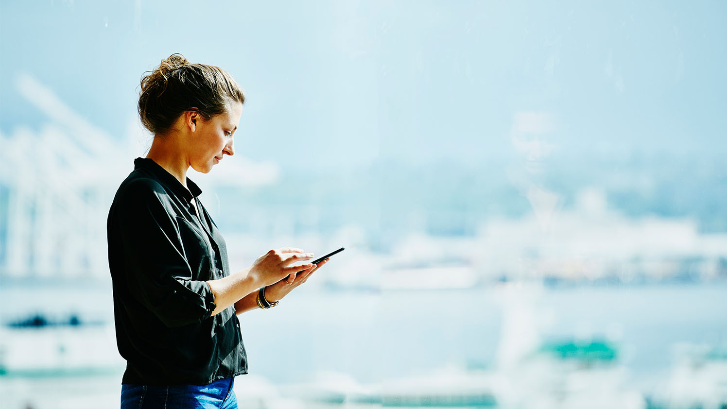 person using a tablet