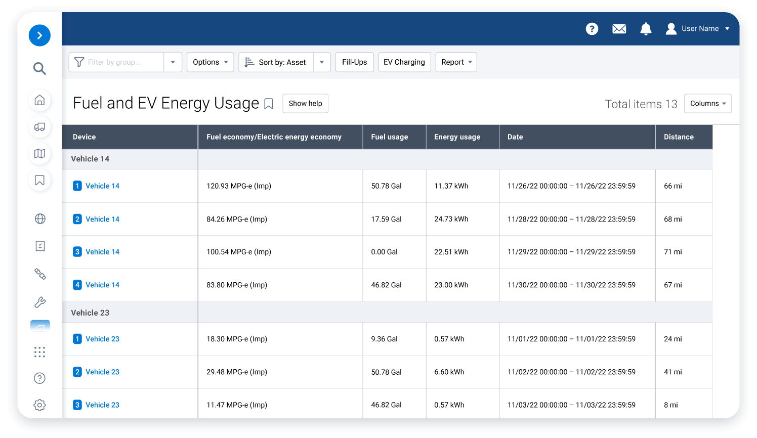 mygeotab ui on desktop
