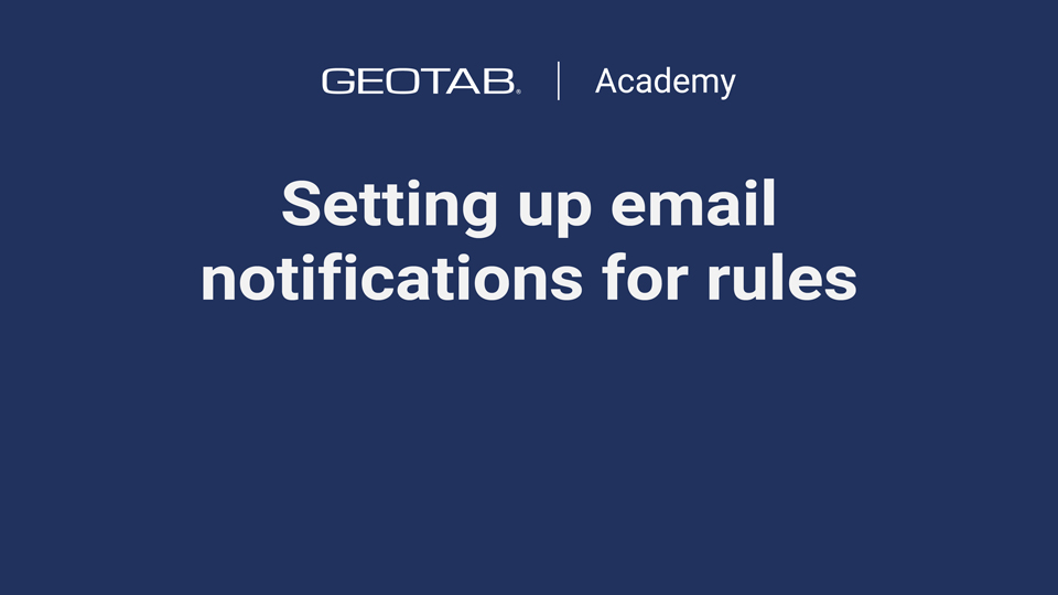 setting up email notifications for rules