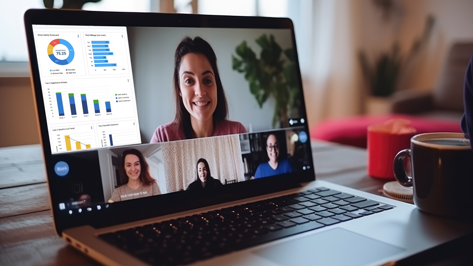 conference call on a laptop
