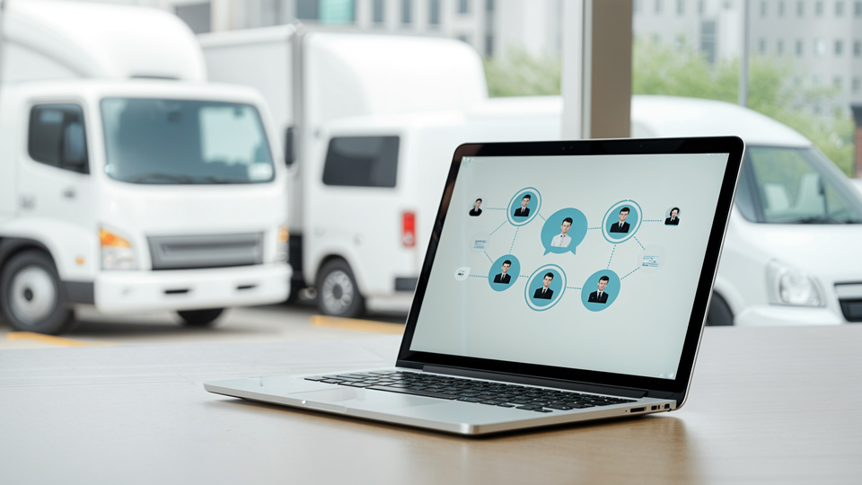 laptop screen wiht icons on it