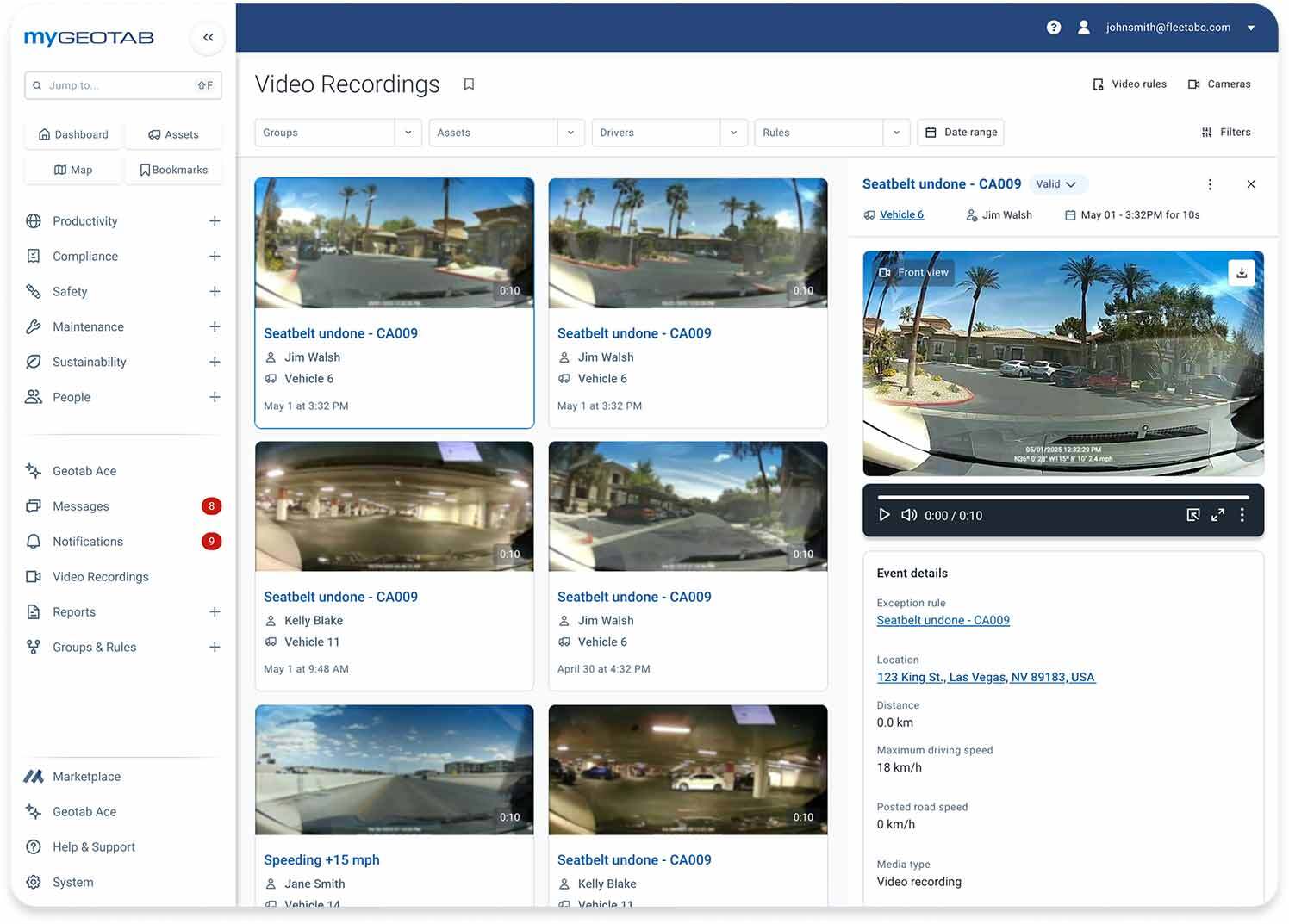 video recordings mygeotab image