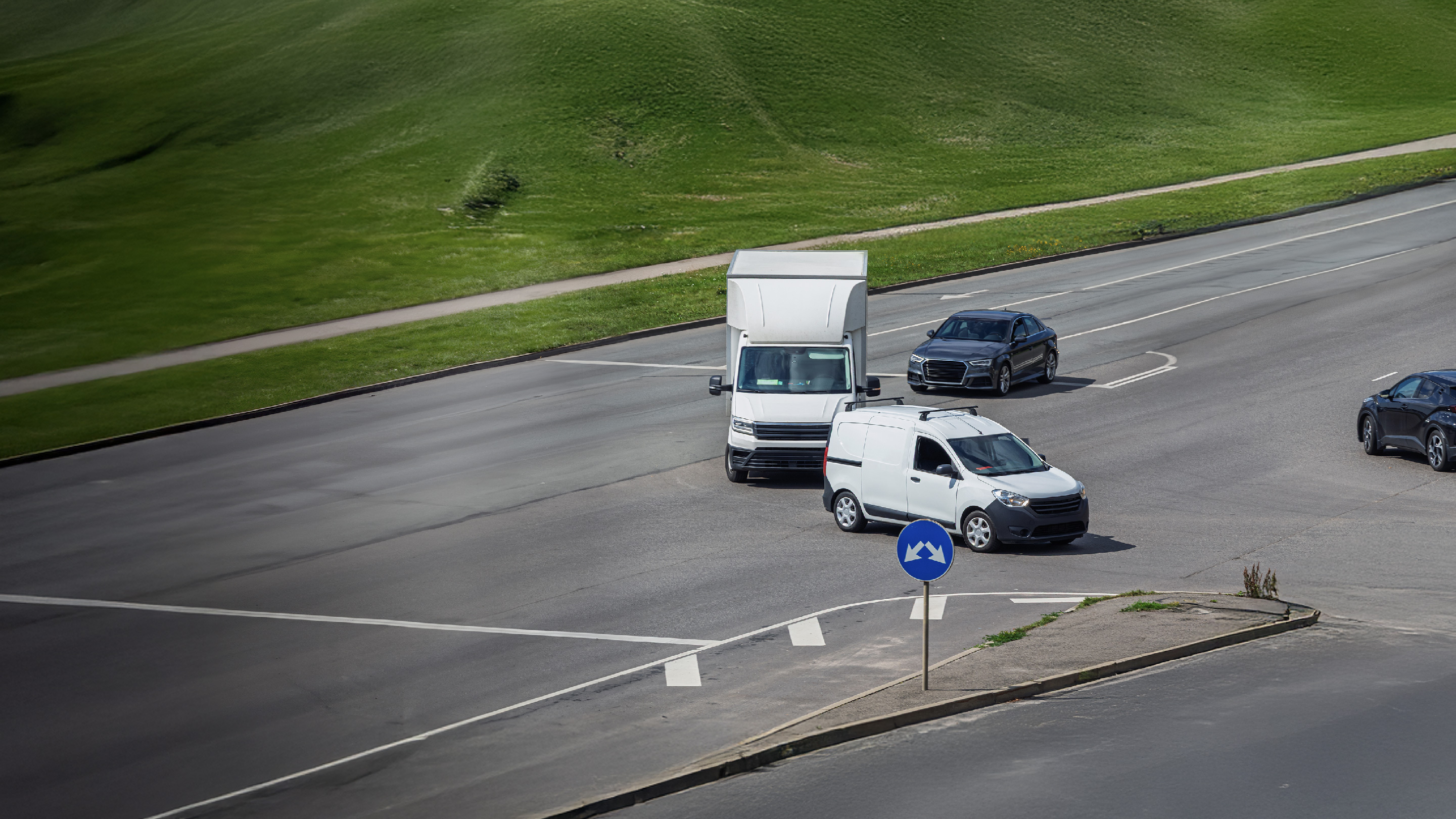 white fleet on the road